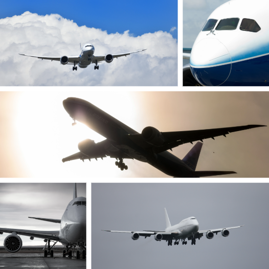 Commercial Aircraft Collage